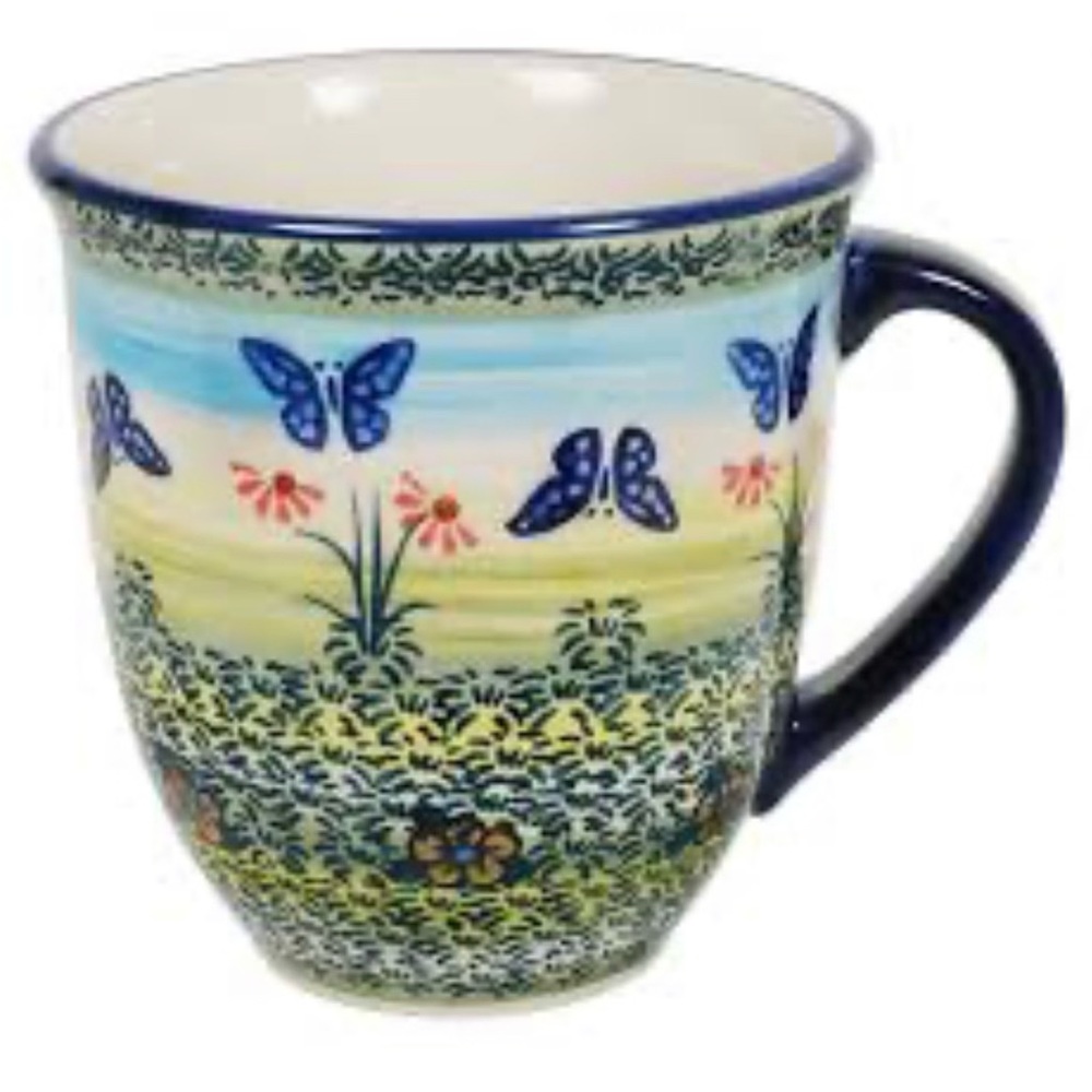 Butterflies in flight Polish Pottery
